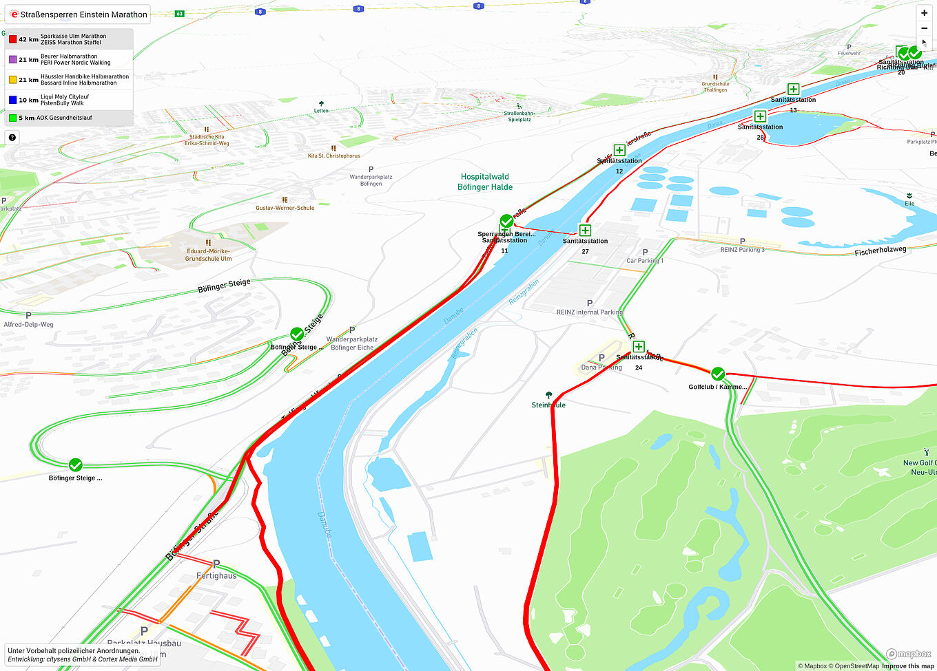 Straßensperren Einstein-Marathon Ulm - Push Server für automatische Echtzeit-Kartenaktualisierung ohne manuelles Neuladen