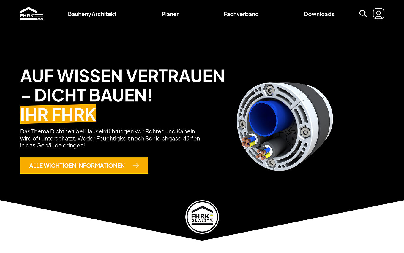 FHRK Ulm - WordPress CMS mit Landingpages für Fachinformationen zu Hauseinführungen