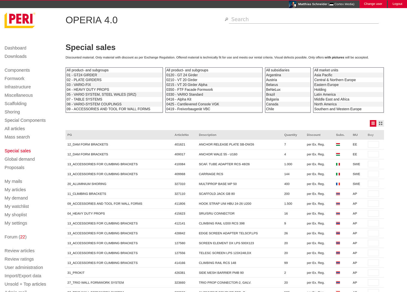PERI OPERIA Ulm - cloud-basierte Handelsplattform mit integriertem Nachrichten- und Handelssystem