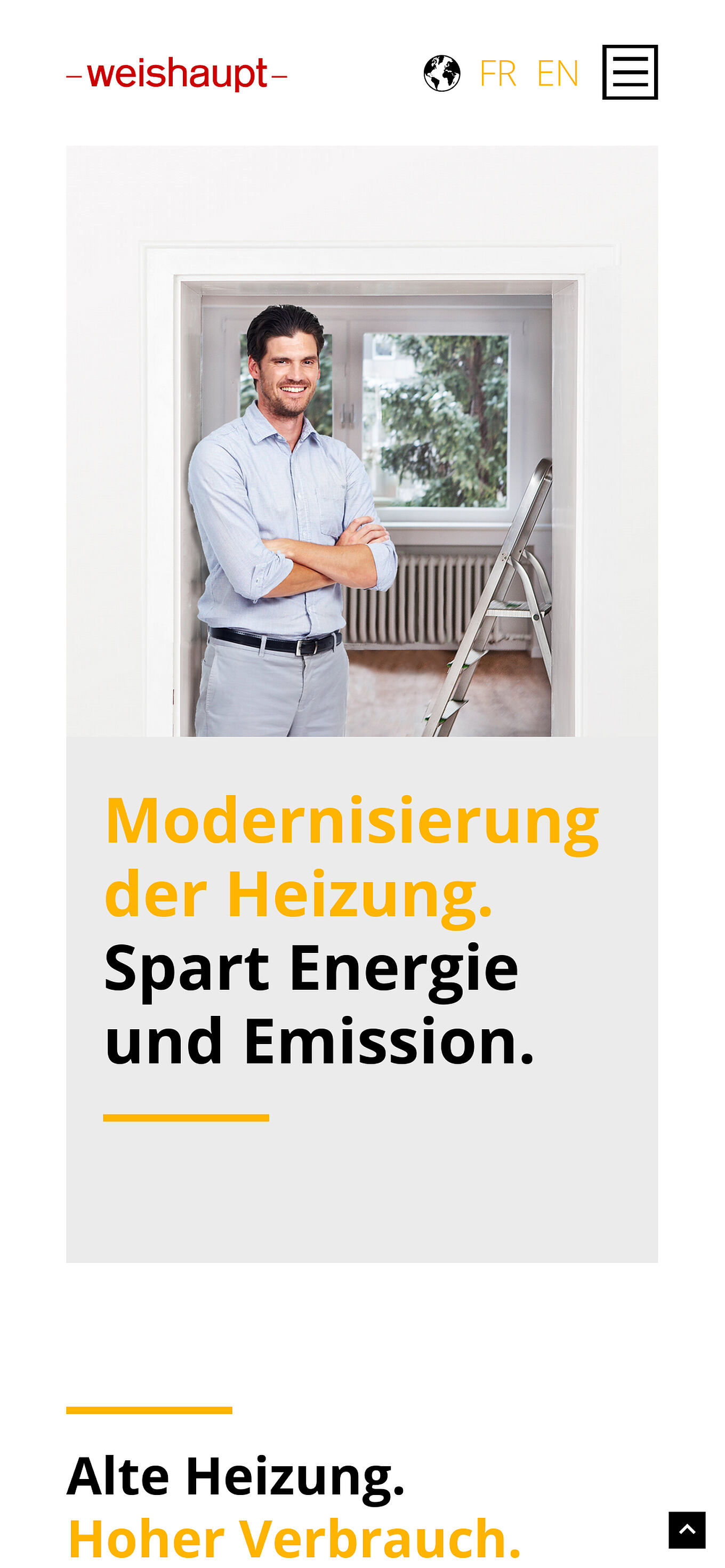 Weishaupt Webseite Ulm - responsives Webdesign für Desktop und Tablet